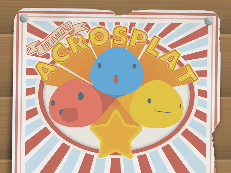 The title screen for Acrosplat, a mobile game